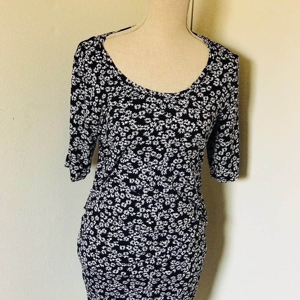 Motherhood Side Ruched Maternity Dress